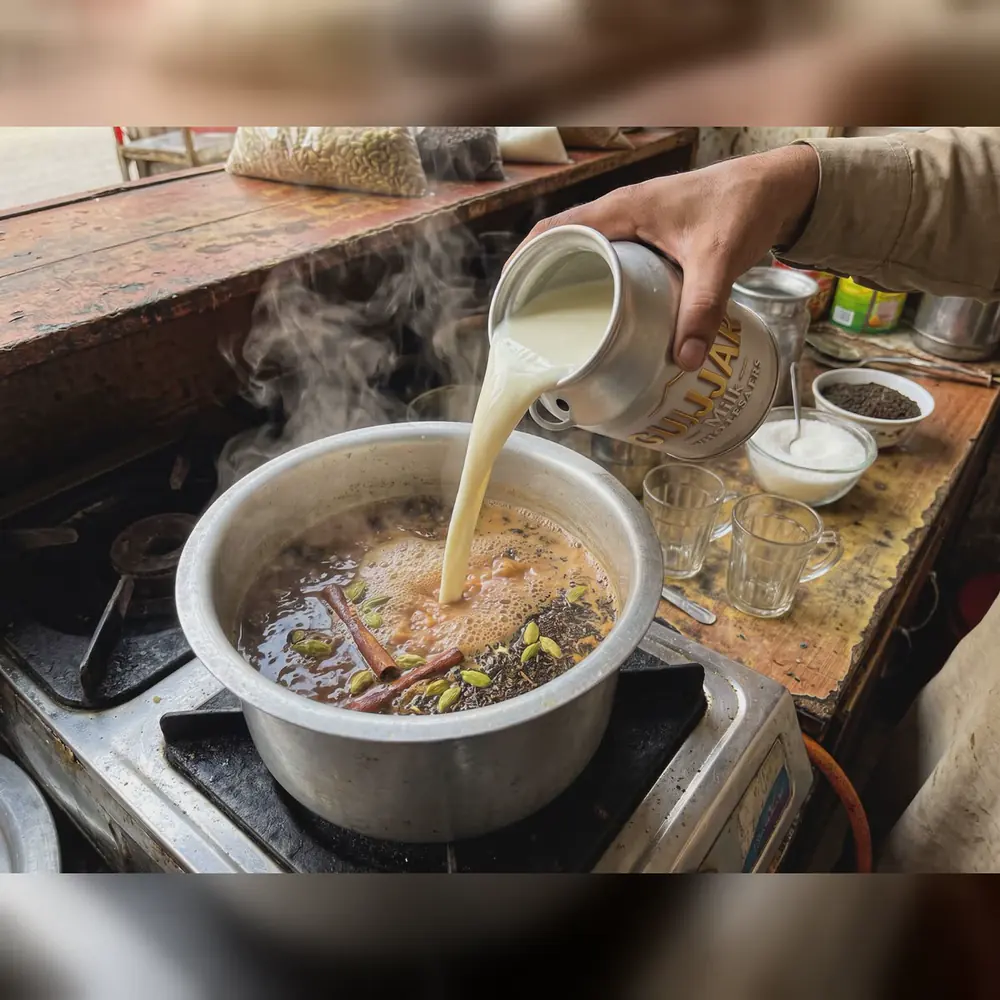 Karachi wali Doodh Patti Chai Banane ka Tarika — Karak, Gaarhi aur Malaidar